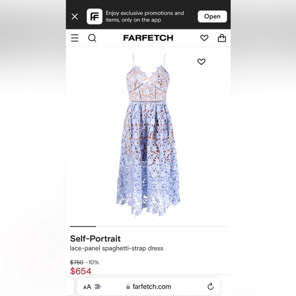 Self-Portrait Dresses & Skirts - Self-Portrait blue lace dress size UK 10 BNWT